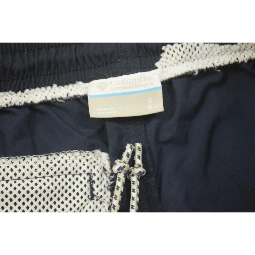 Columbia PFG Fishing Swim Trunks Blue‎ Nylon W/Pockets Mens Size Small x 6